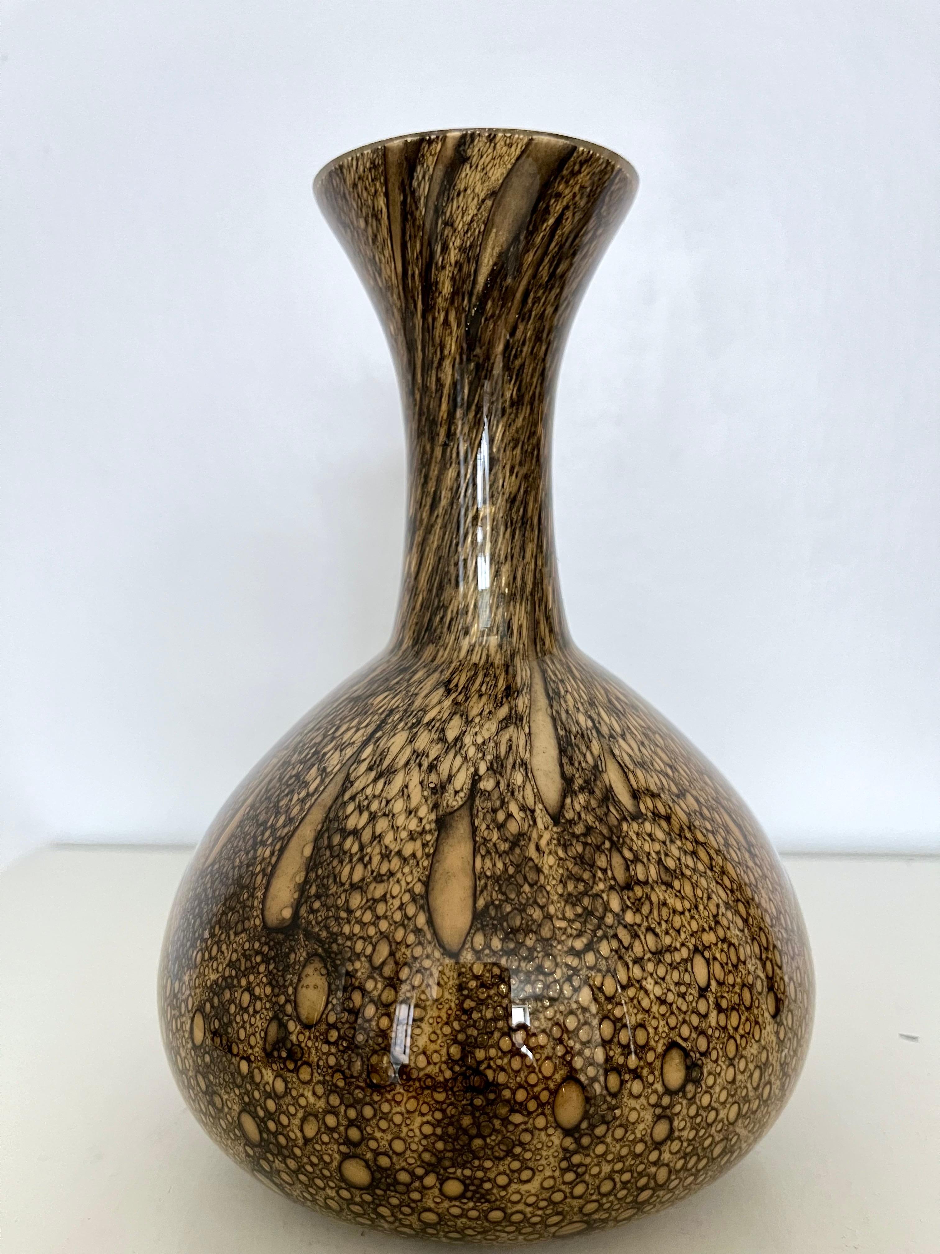 Vase en verre de Murano à motif Bollicine, Italie du milieu du siècle, années 1950 en vente 1