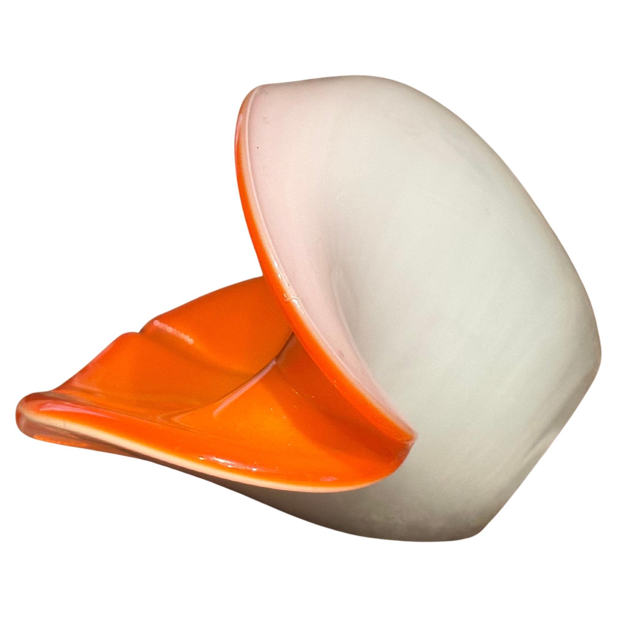 Bol en verre à coquille de palourde de Murano du milieu du siècle dernier Excellent état - En vente à San Diego, CA