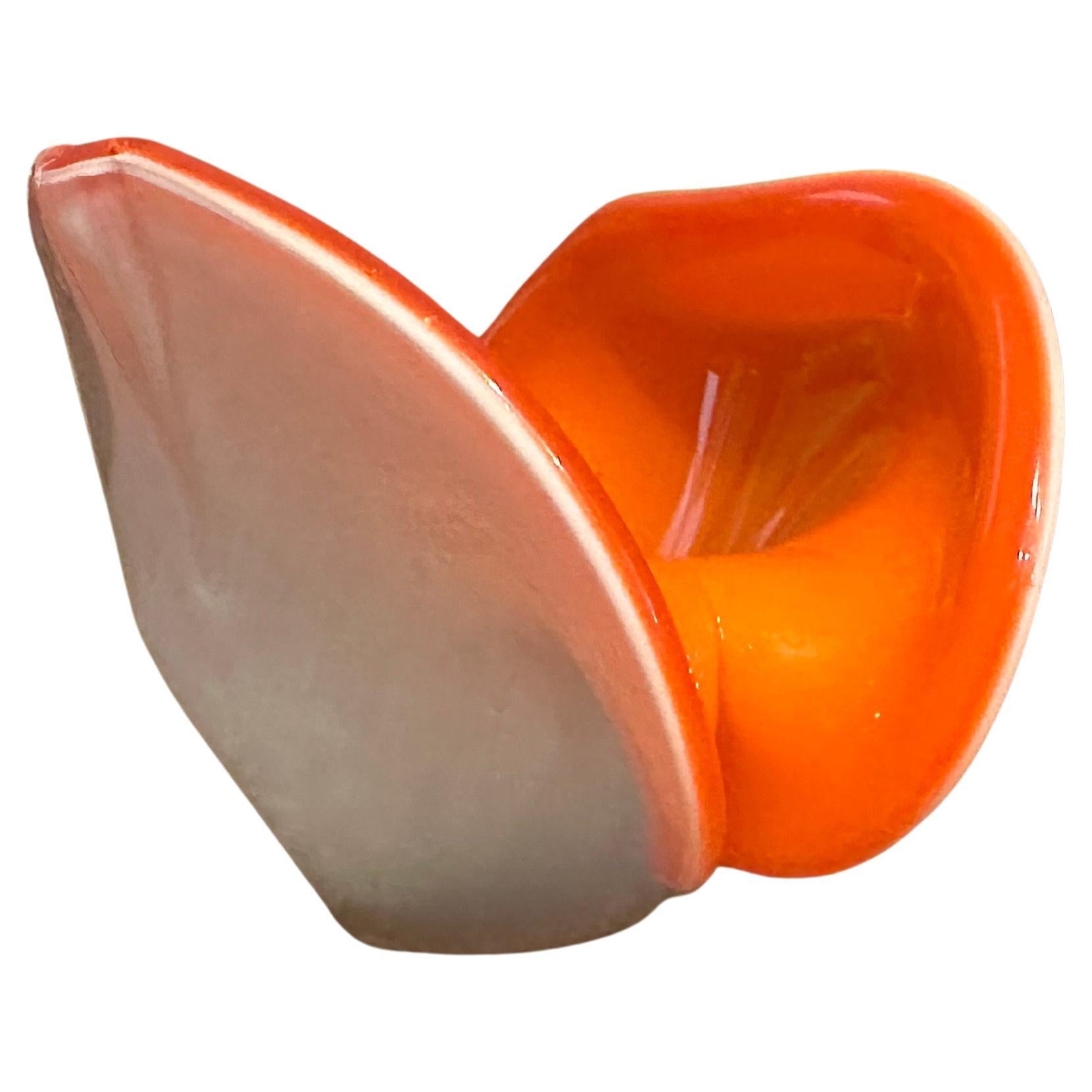 Verre brun Bol en verre à coquille de palourde de Murano du milieu du siècle dernier en vente