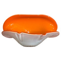 Bol en verre à coquille de palourde de Murano du milieu du siècle dernier