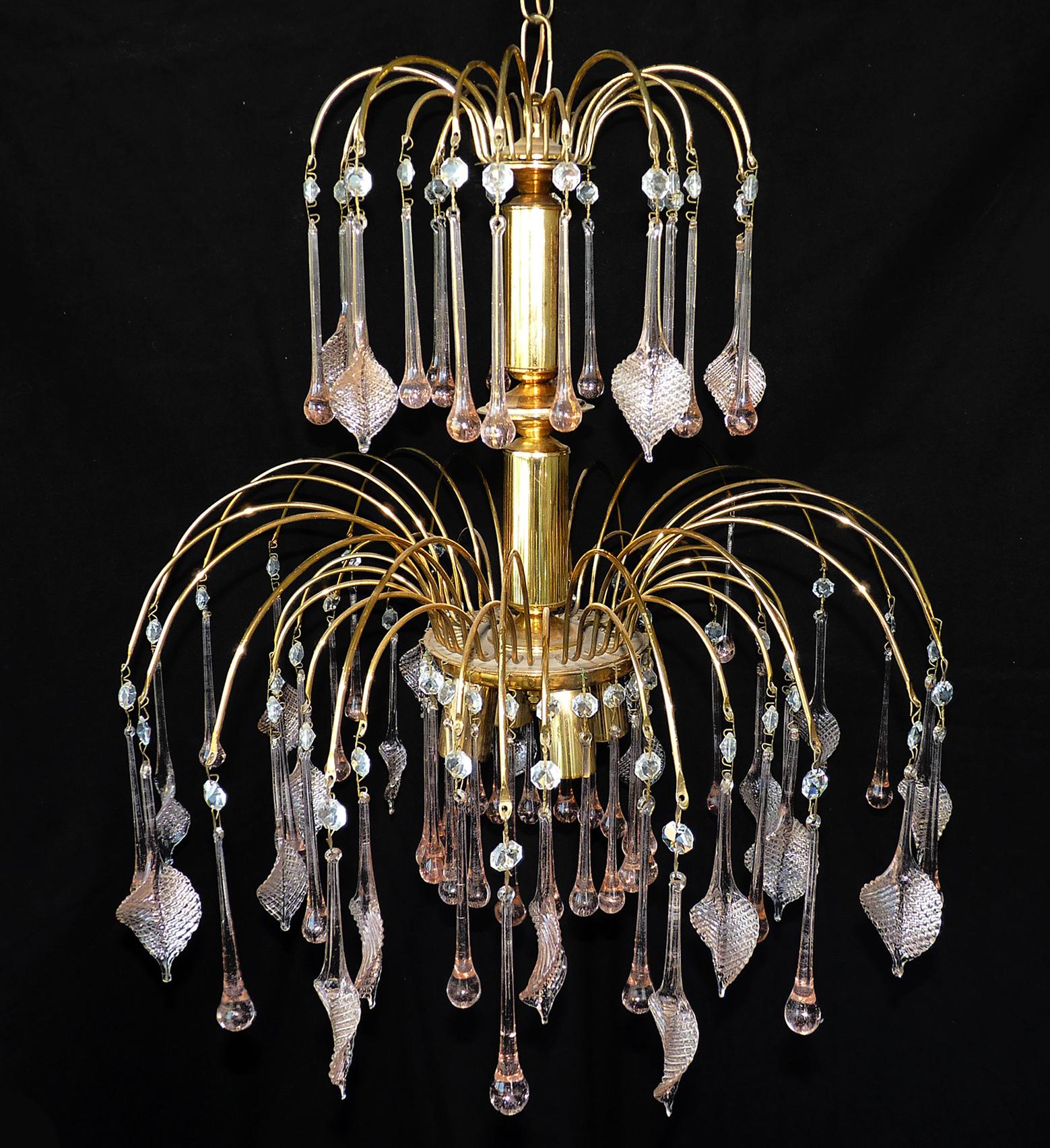 murano pink chandelier