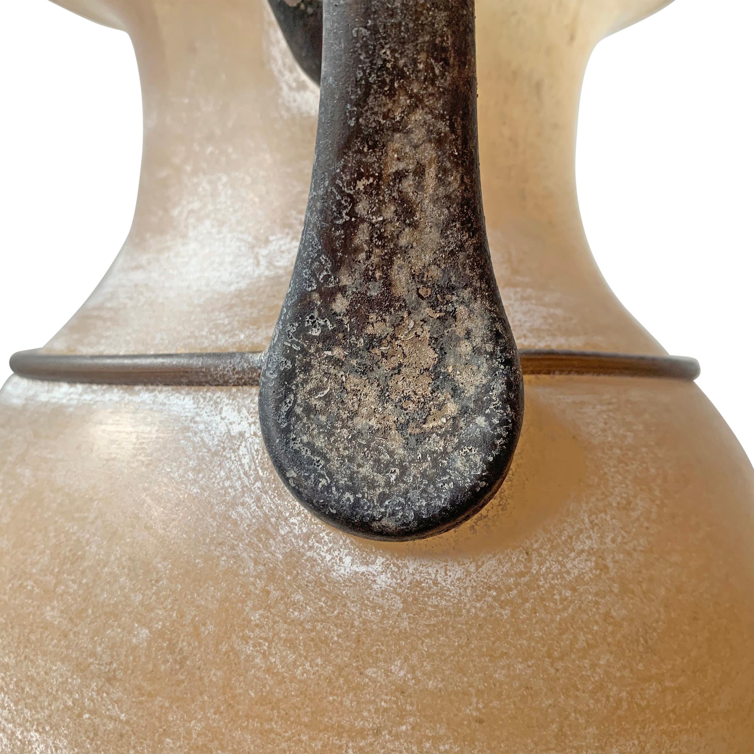 Classical Greek Midcentury Italian Murano Scavo Amphora Vase