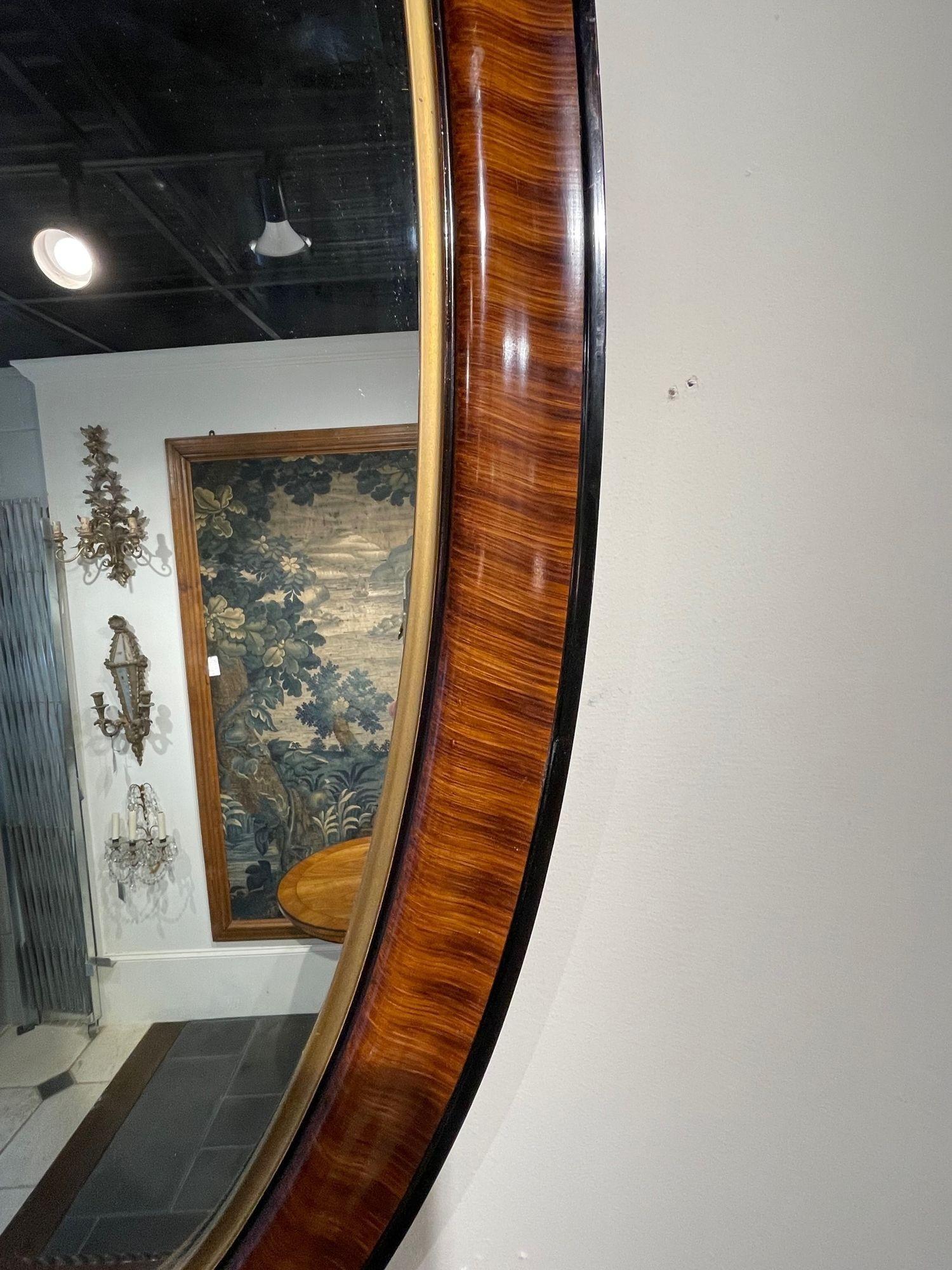 mid century oval mirror