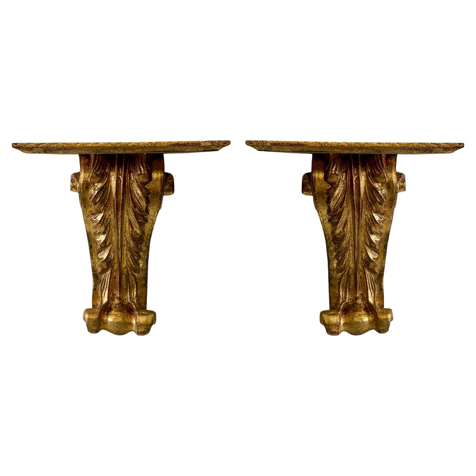 These wall brackets have timeless appeal! They are Italian with neo-classical styling and are in very good condition. They date to the 1960s and are stamped. 