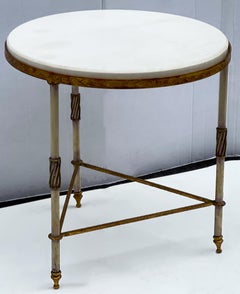 Mesa auxiliar de mármol Palladio de estilo neoclásico italiano de mediados de siglo