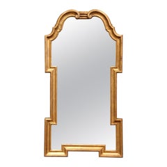 Miroir mural en bois sculpté néoclassique italien du milieu du siècle
