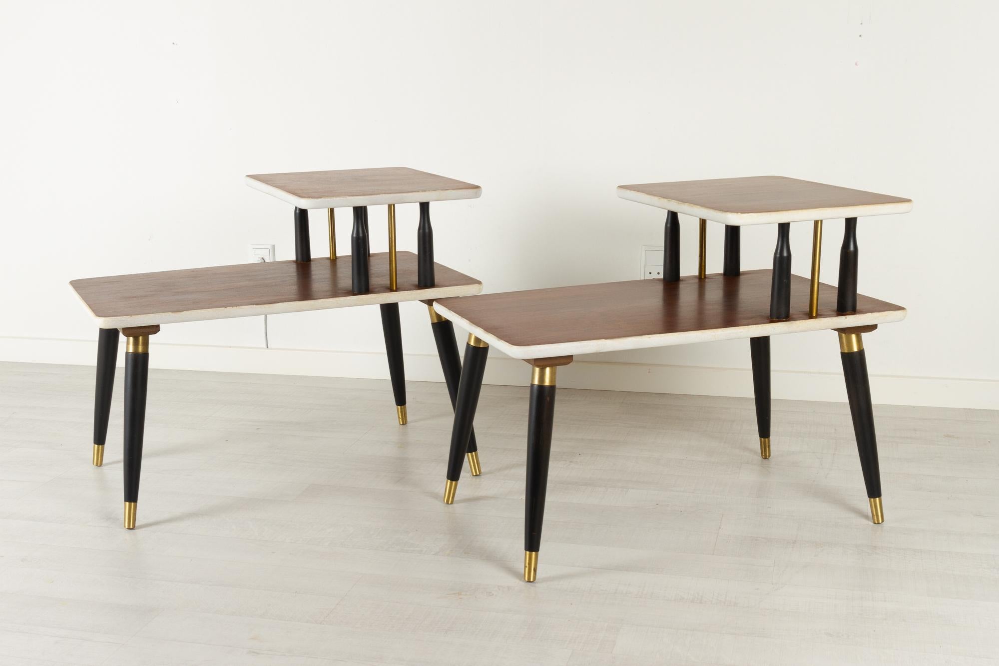 Mid-Century Italian Night Stands 1960s, Set of 2 3