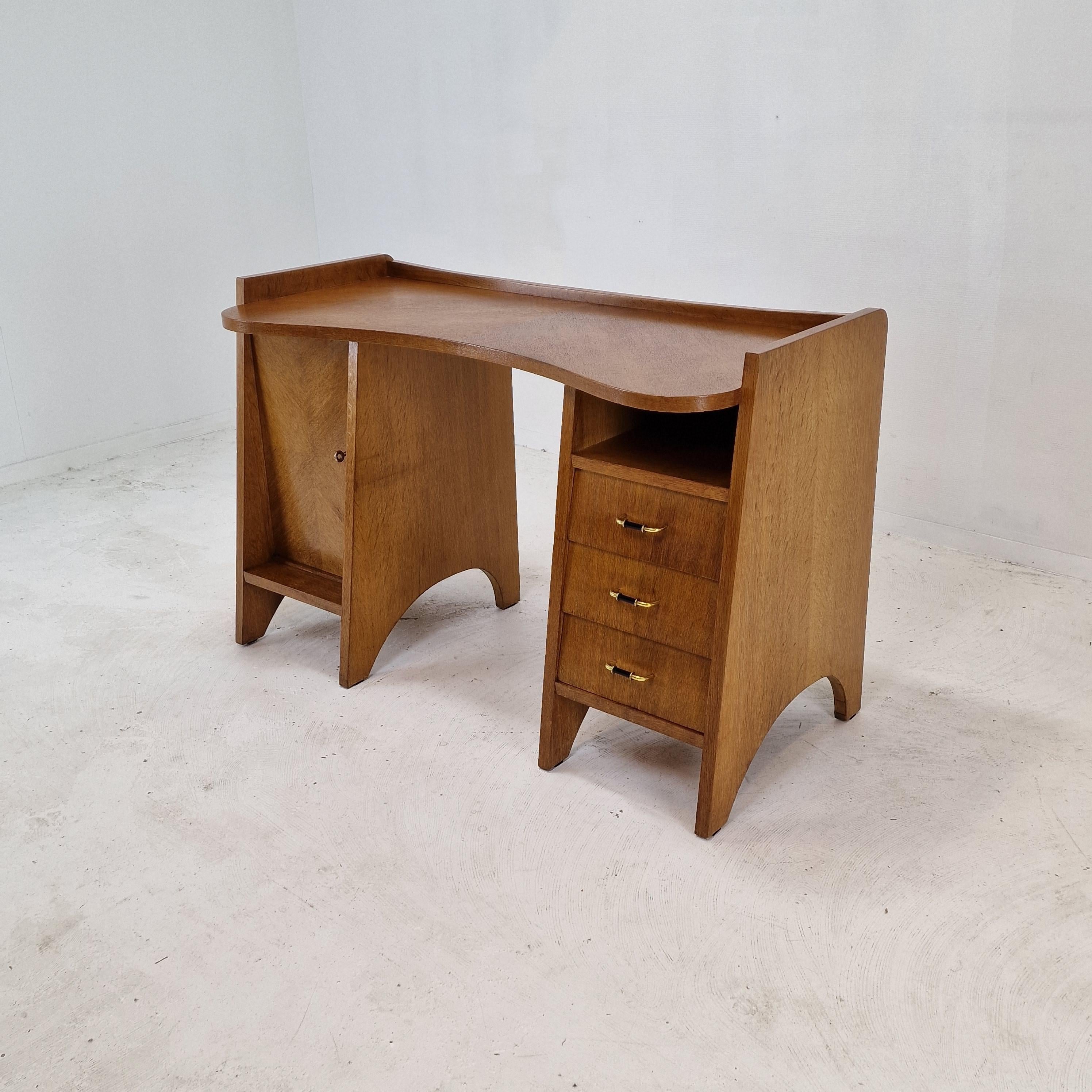 Mid-Century Modern Mid-Century Italian Oak Writing Desk, 1960s For Sale
