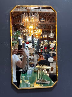 Mid Century Italian Octagonal Wall Mirror 1980s