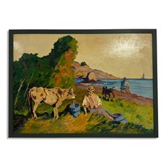 Mid-Century Italian Oil Painting