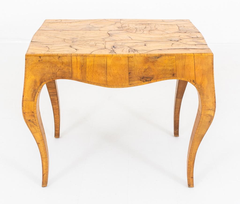 20th Century Mid-Century Italian Olivewood Veneered Table, 1960 For Sale