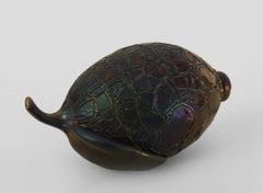 Italienische Obst und Gemüse aus opalisierendem blauem Glas aus der Mitte des Jahrhunderts