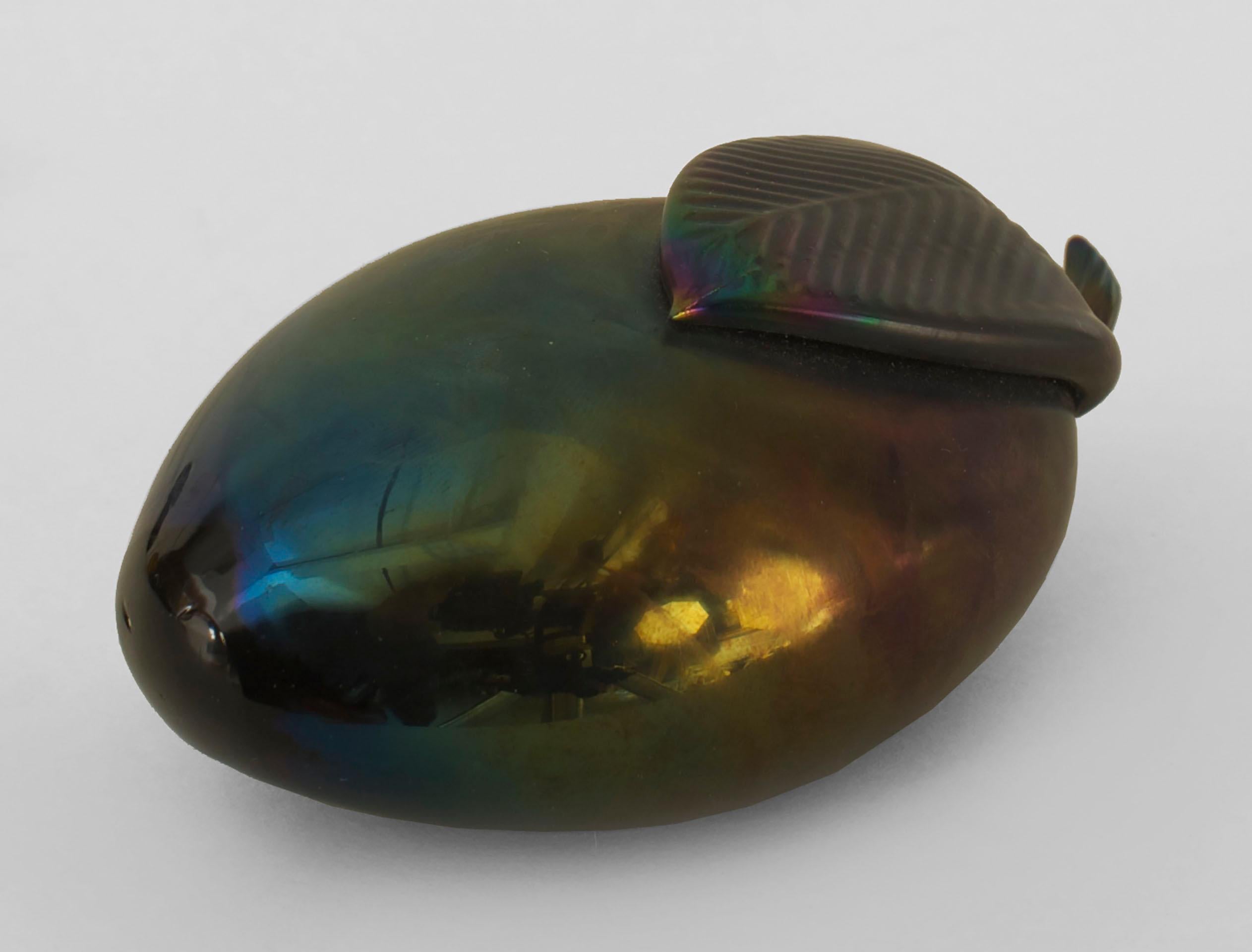 20th Century Mid-Century Italian Opalescent Blue Glass Fruits and Vegetables For Sale