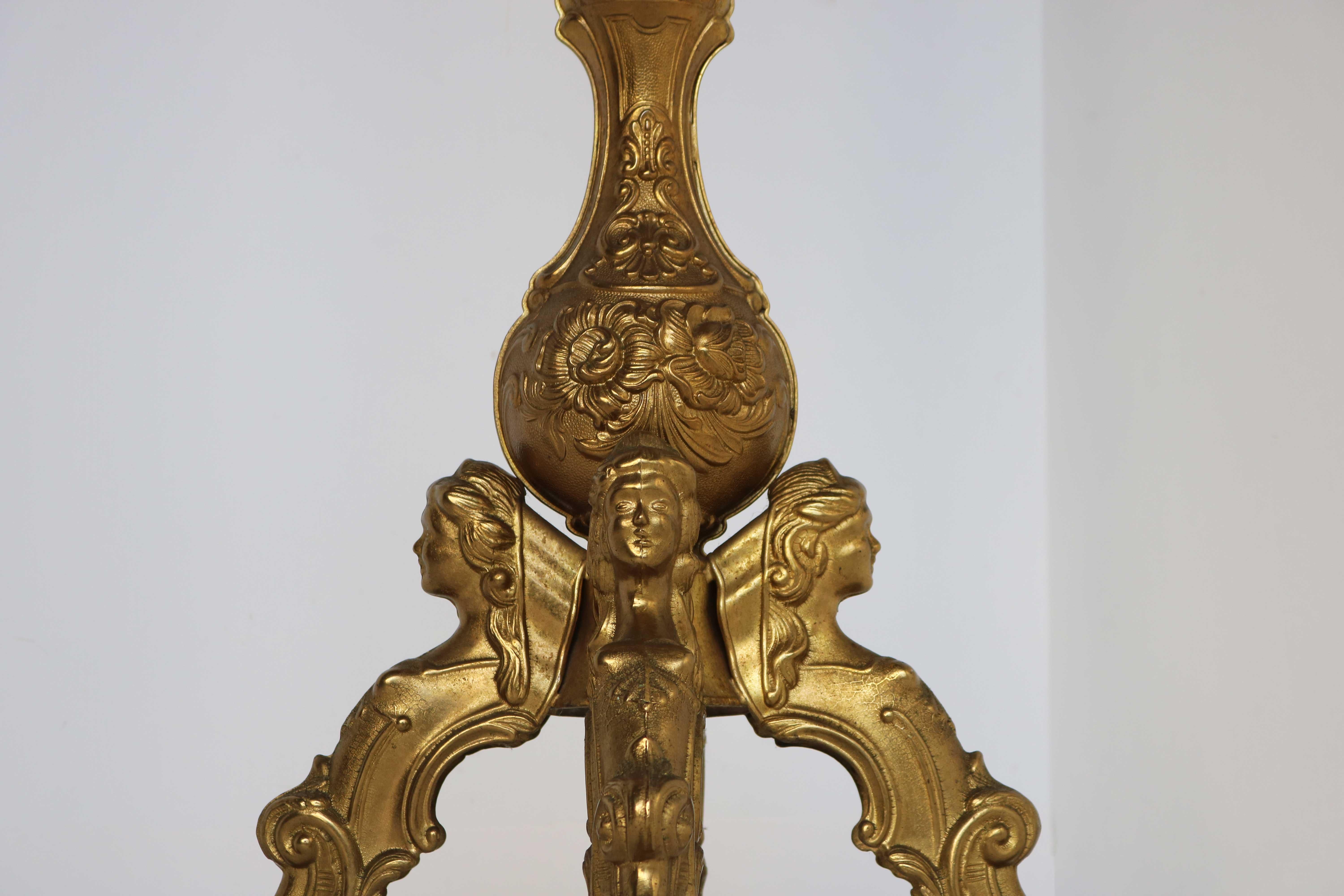 Mid-Century Italian Ornate Brass And Wood Coat Stand / Hat Rack , 60s Hall Tree For Sale 9