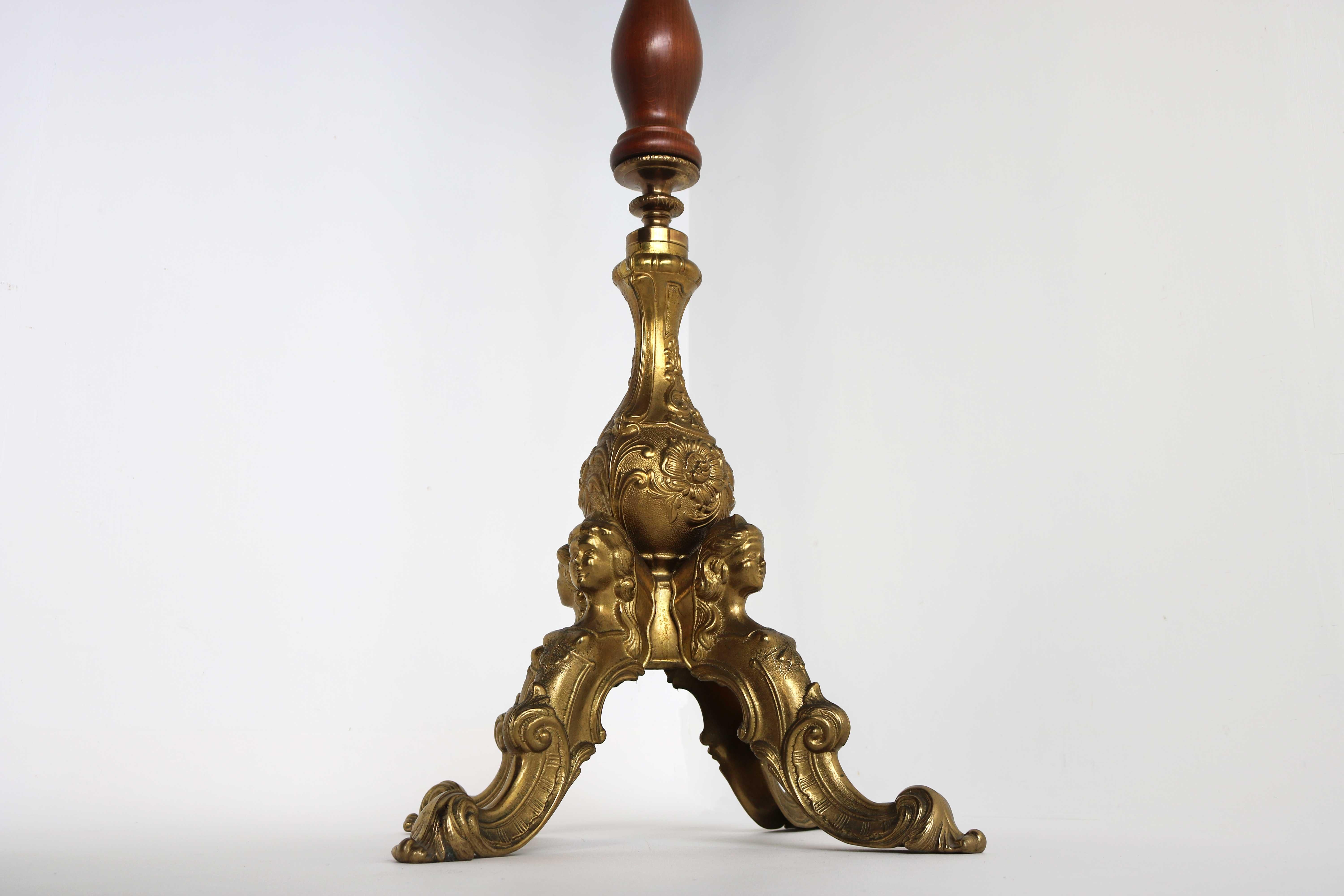 Mid-Century Italian Ornate Brass And Wood Coat Stand / Hat Rack , 60s Hall Tree 12