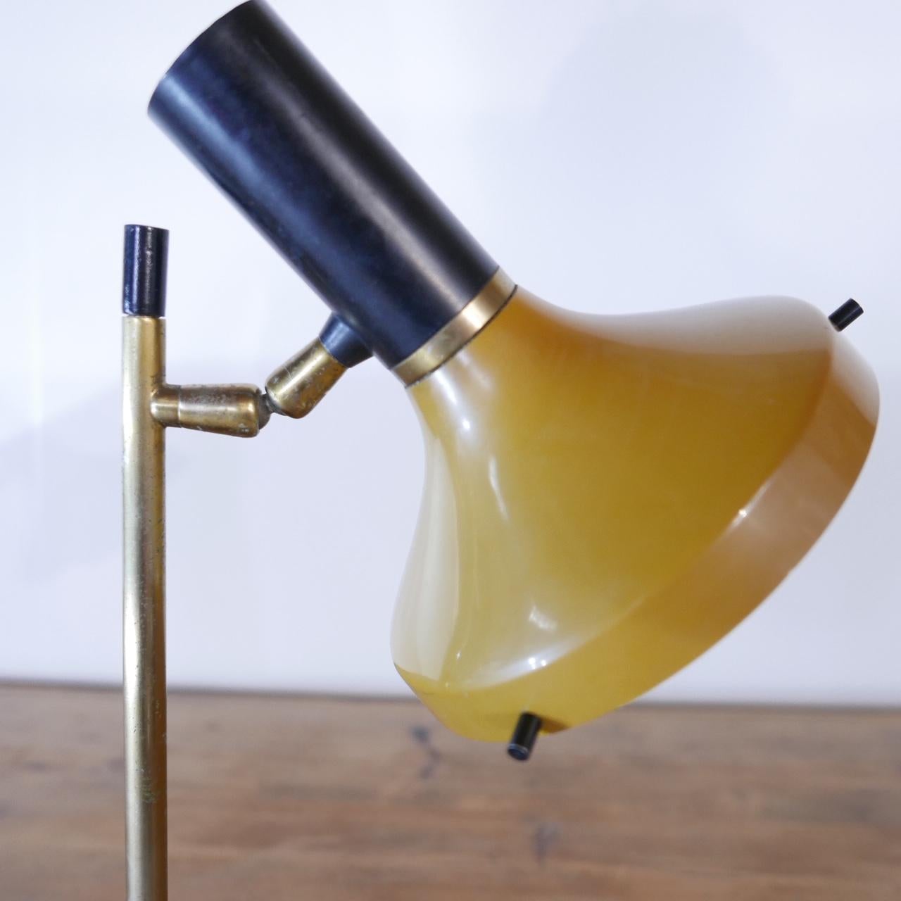An Italian lamp by Oscar Torlasco for Lumi,

circa 1950s.

Model 553 for Lumi. Manufactured from painted metal and patinated brass. 

Re-wired and PAT tested (UK) - it can be re-wired of US standards.
  