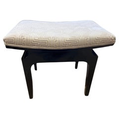 Mid-century Italian Ottoman in Beech Wood