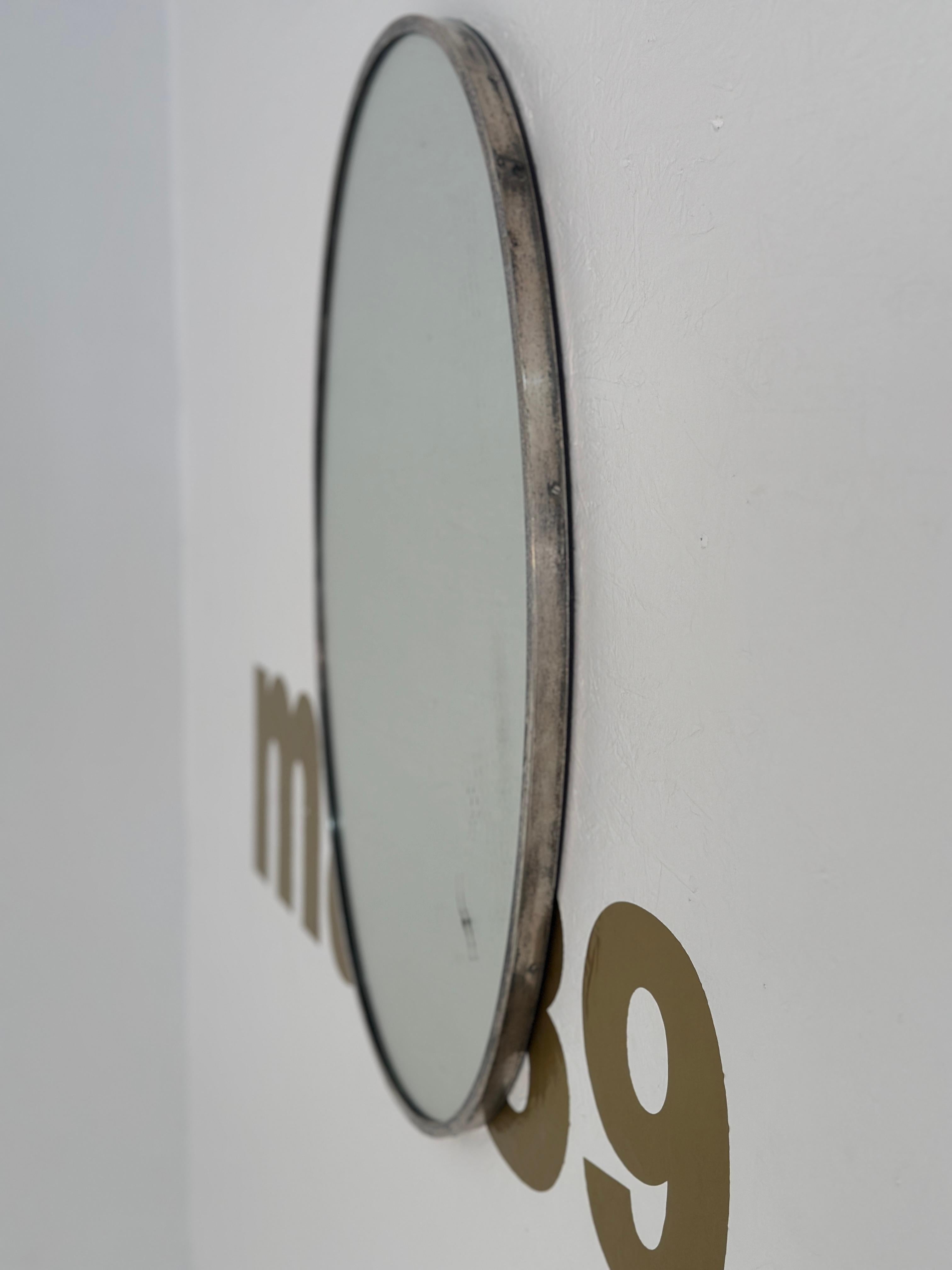 Vintage Italian decorative brass wall mirror.

