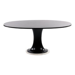 Midcentury Italian Oval Table Marble Base