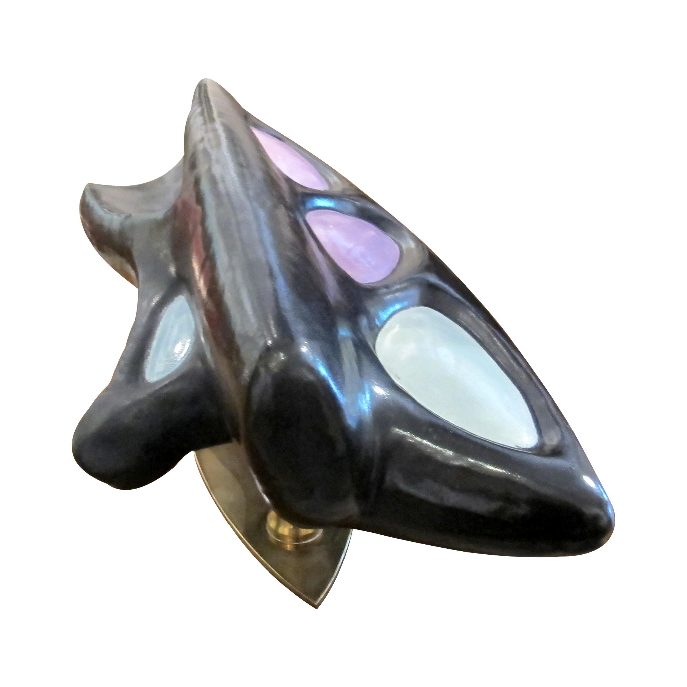 Mid-Century Modern Mid-Century Italian Oversized Ceramic Door Handle, 1950s For Sale