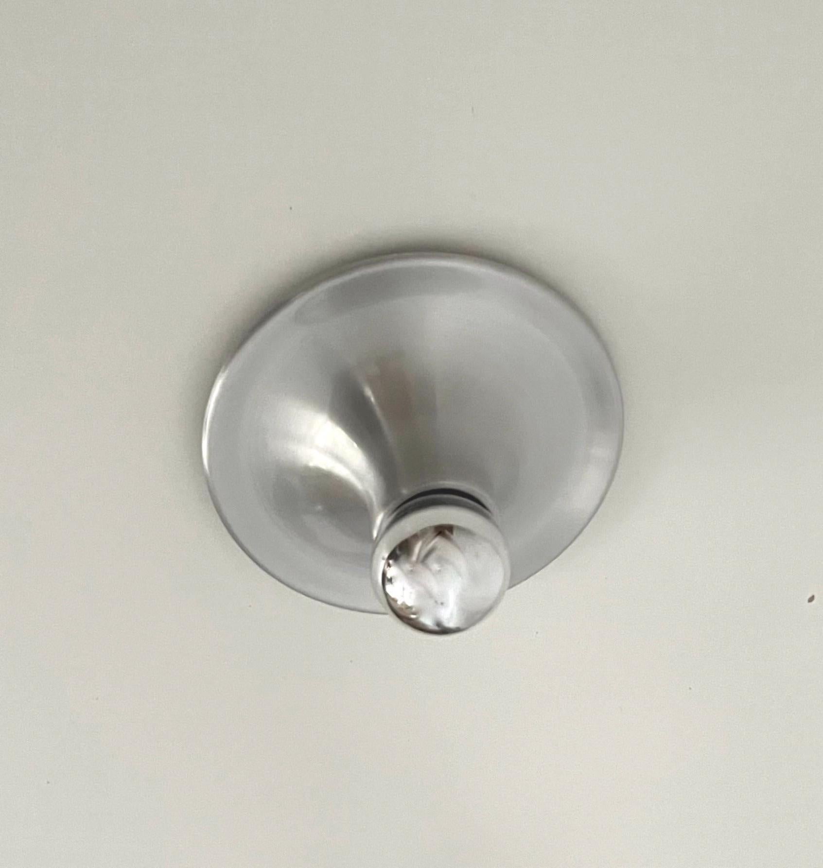 Italienisches Paar bündiger Metallhalterungen aus der Jahrhundertmitte von Targetti Sankey, 1970er Jahre im Angebot 5
