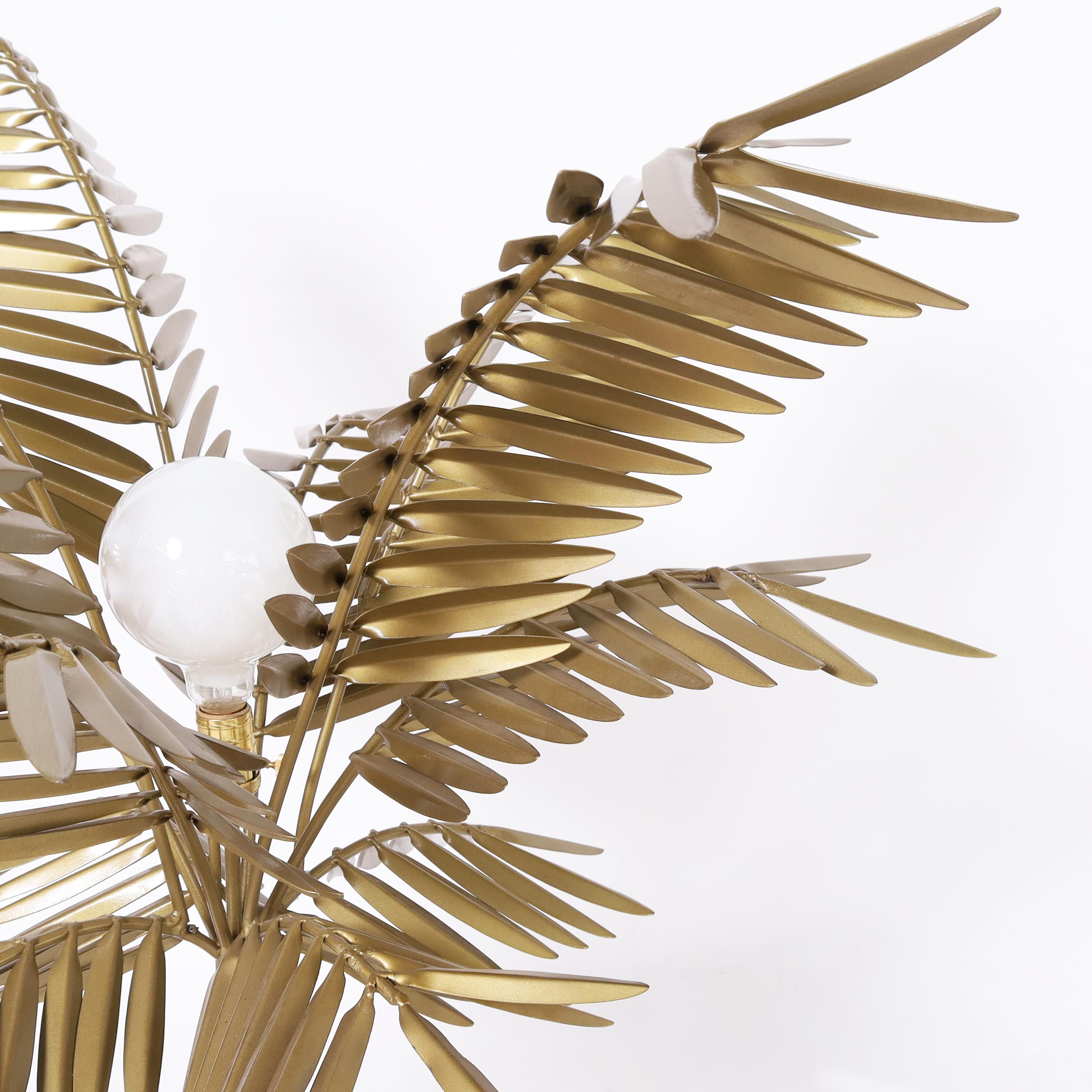 Fait main Lampe à poser italienne du milieu du siècle en forme de palmier en vente
