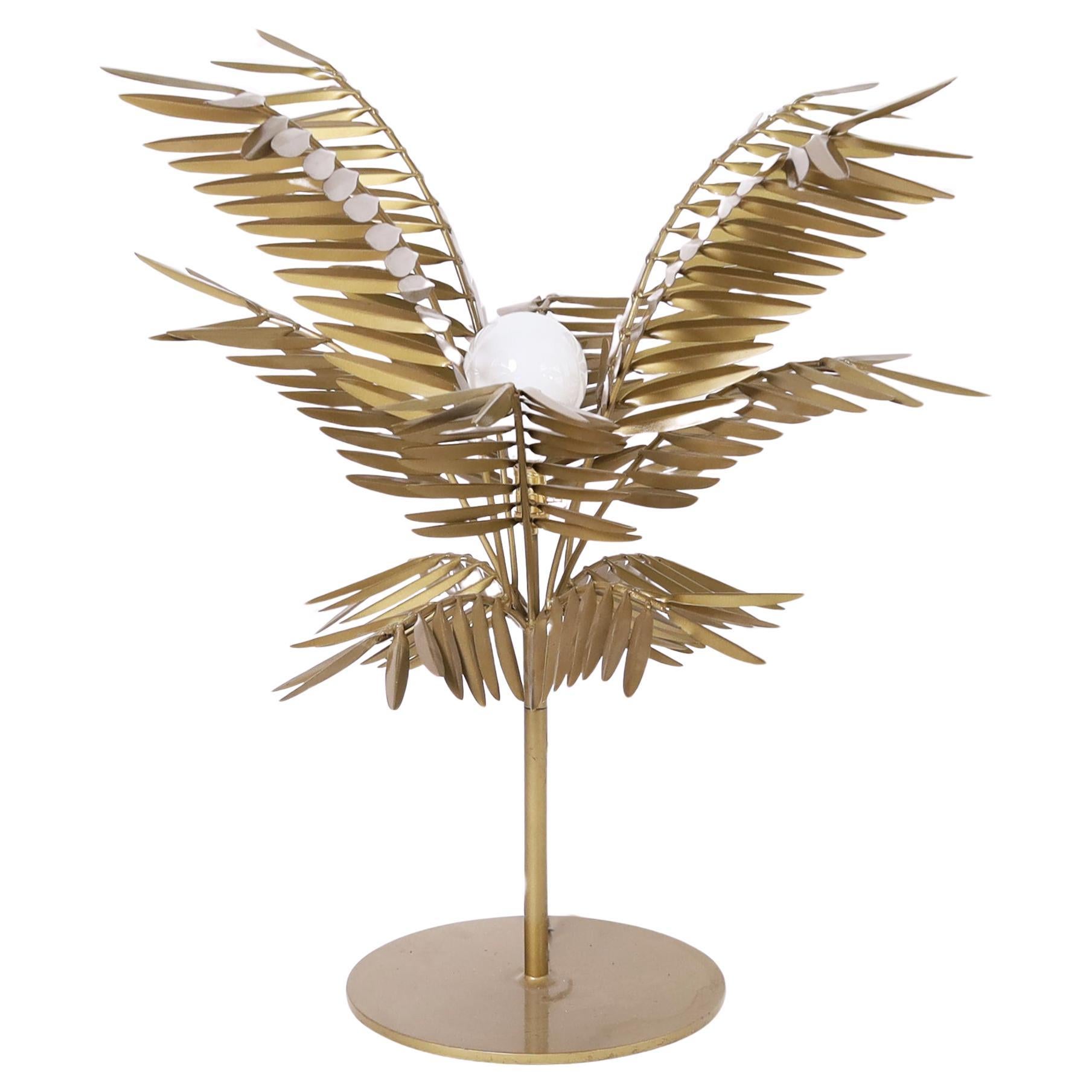Mid Century Italian Palm Tree Table Lamp
