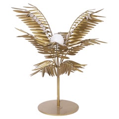 Mid Century Italian Palm Tree Table Lamp