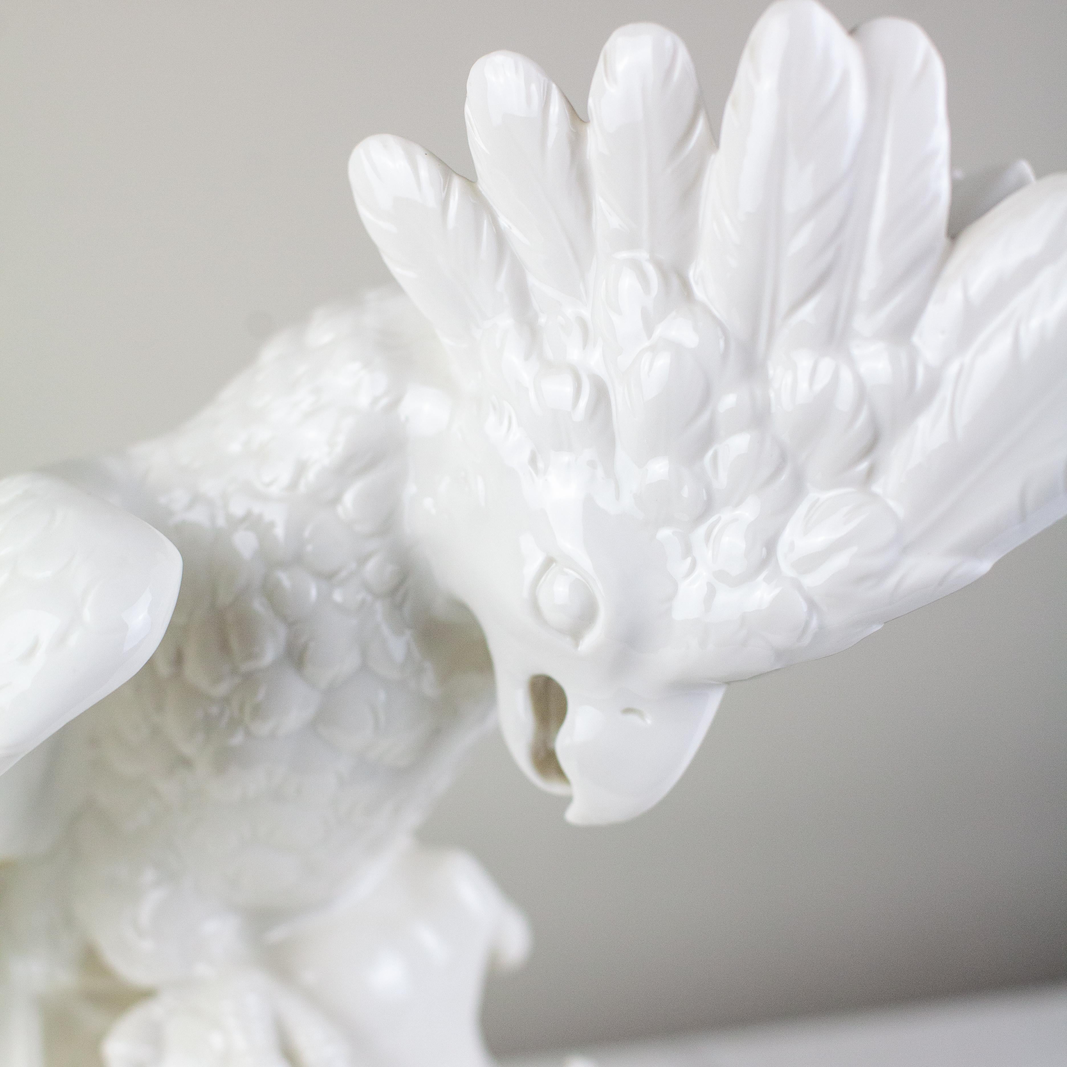 For your consideration, fleurdetroit presents this fanciful sculpture depicting a playful cockatoo. These late 18th century sculptures are perfectly suited for any interior aesthetic. 

Please visit our storefront for other examples of these