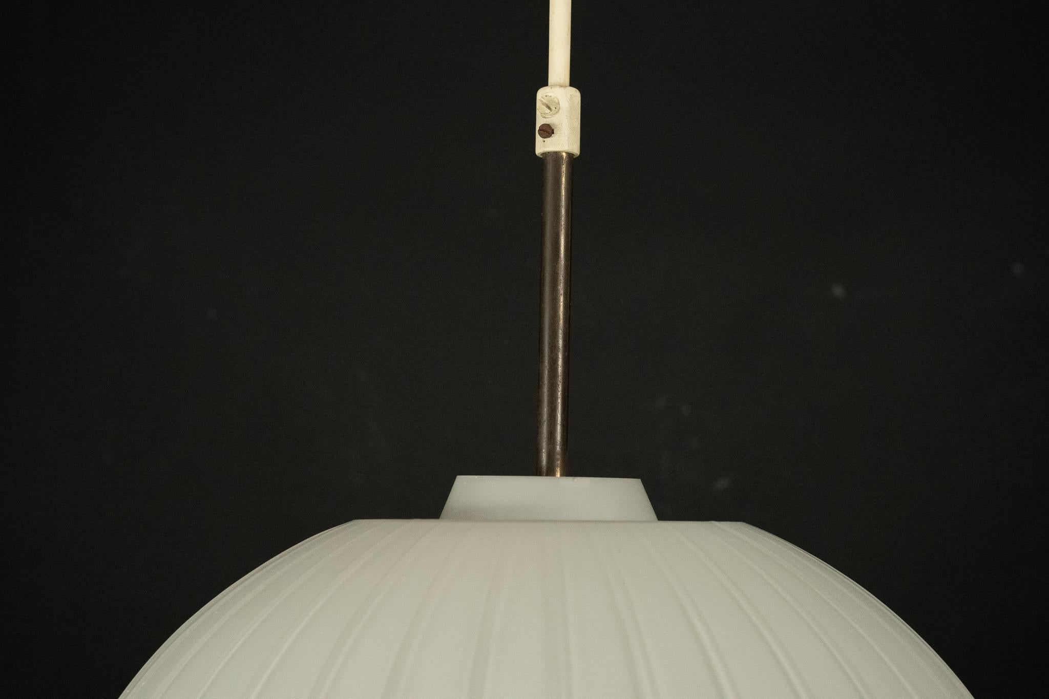 20th Century Mid-Century Italian pendant light in the style of Arredoluce Monza. Italy 1950s For Sale