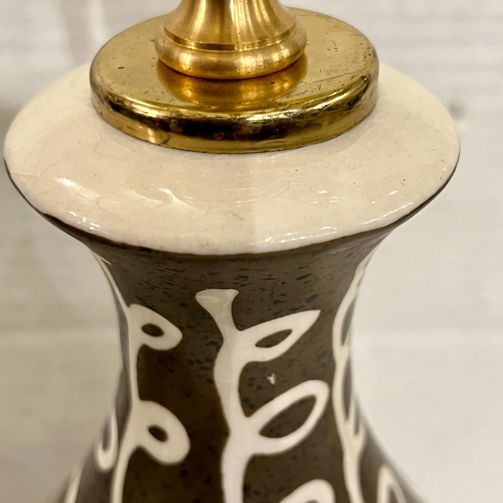 Mid-Century Italian Porcelain Lamp In Good Condition For Sale In New York, NY