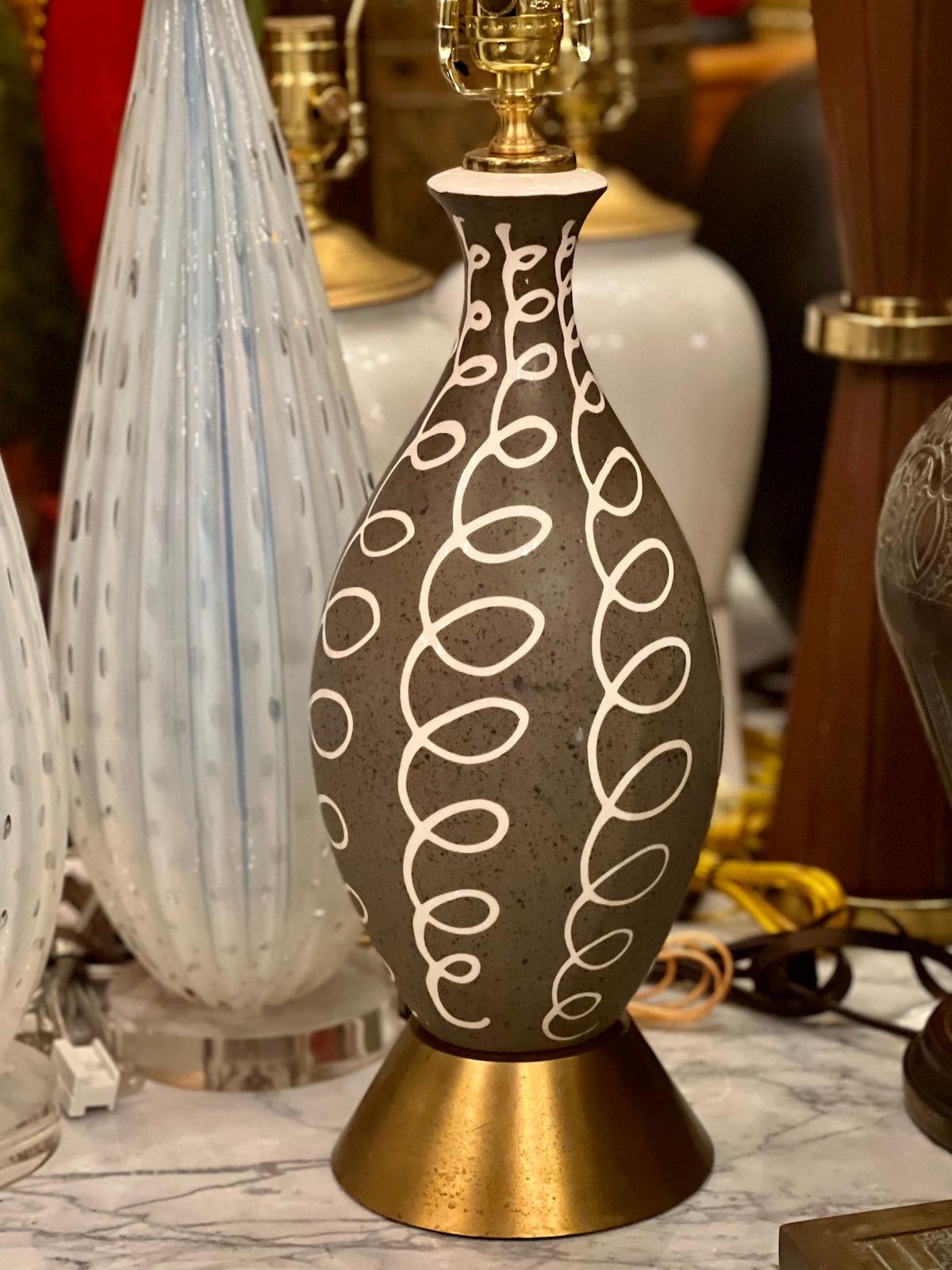 Mid-Century Italian Porcelain Lamp For Sale 2