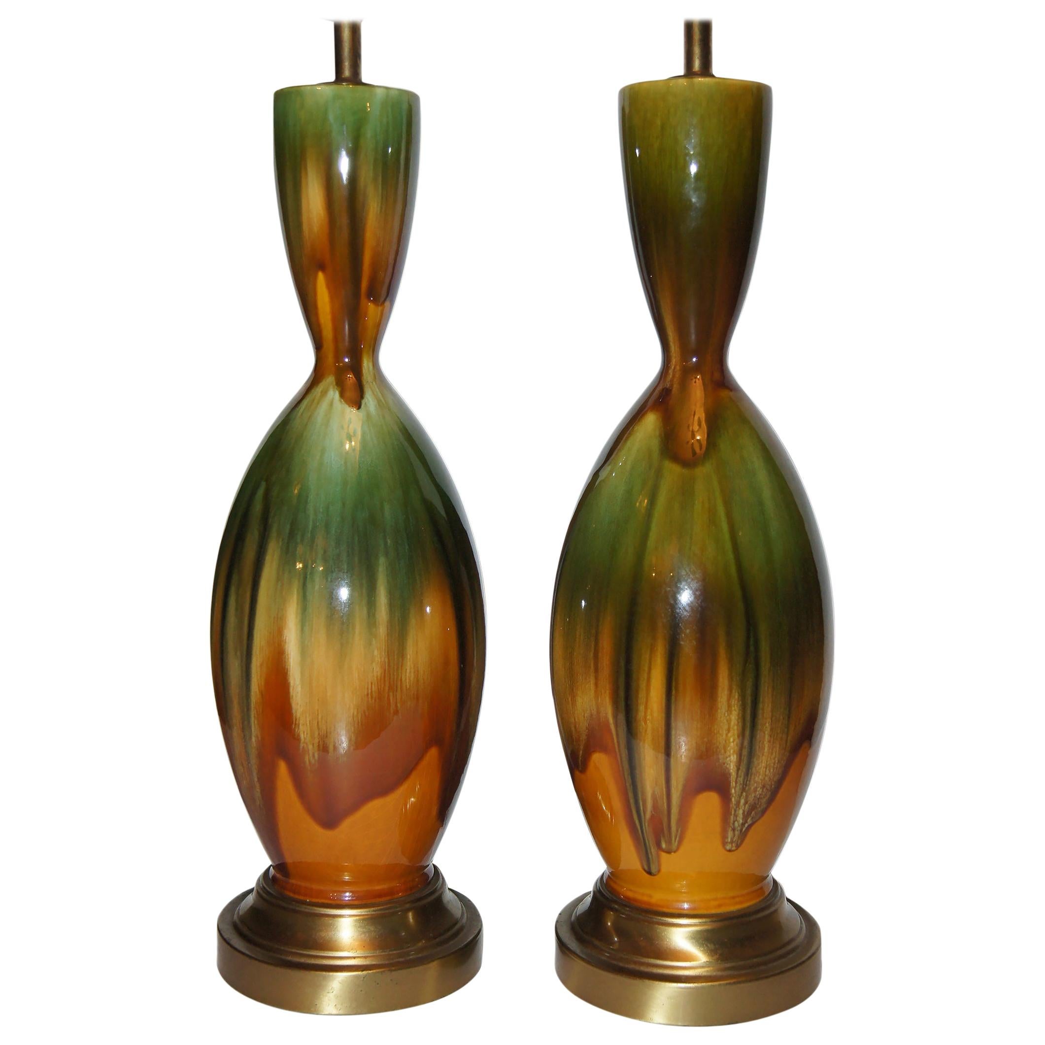 Mid Century Italian Porcelain Lamps
