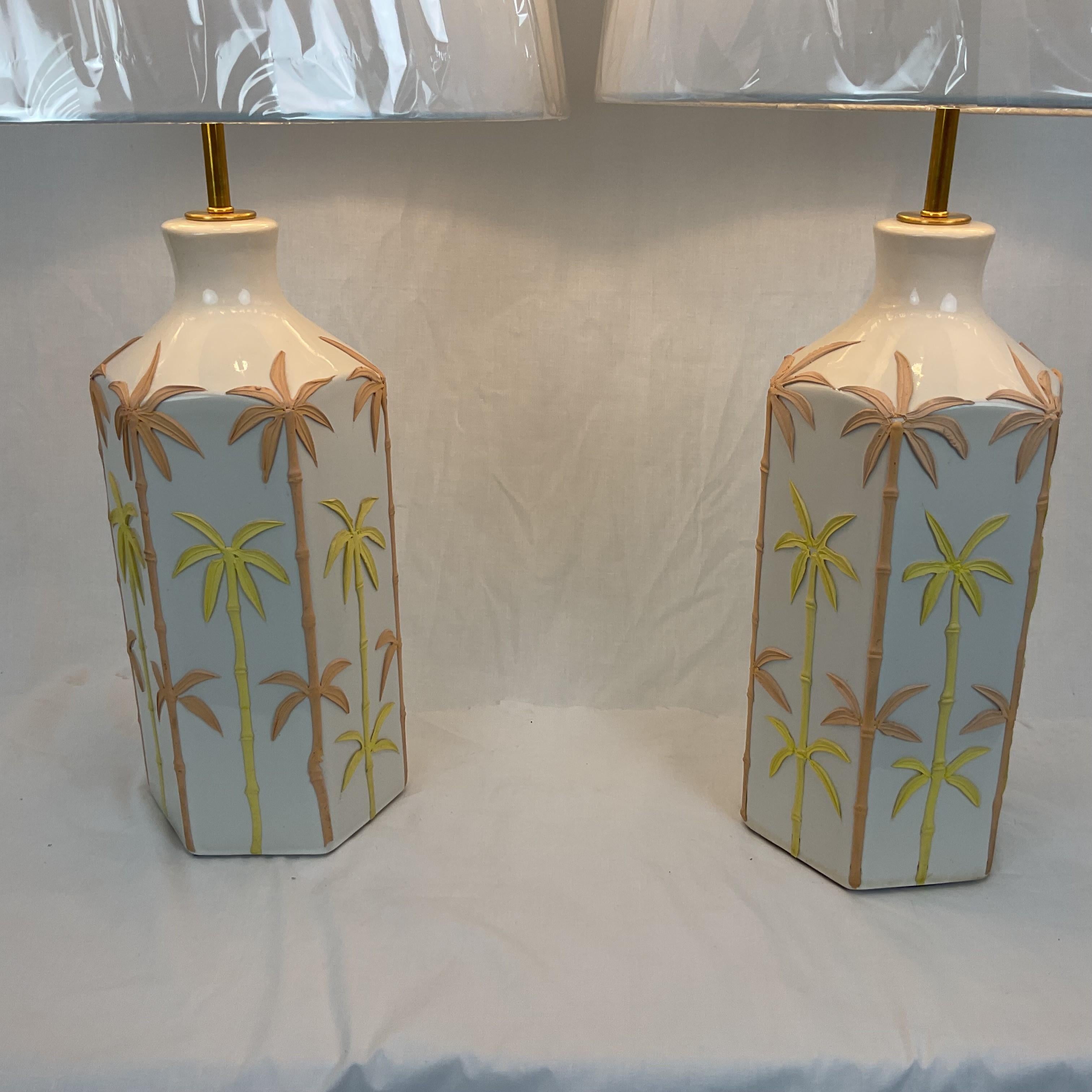 Lampes en porcelaine italienne du milieu du siècle en vente 5