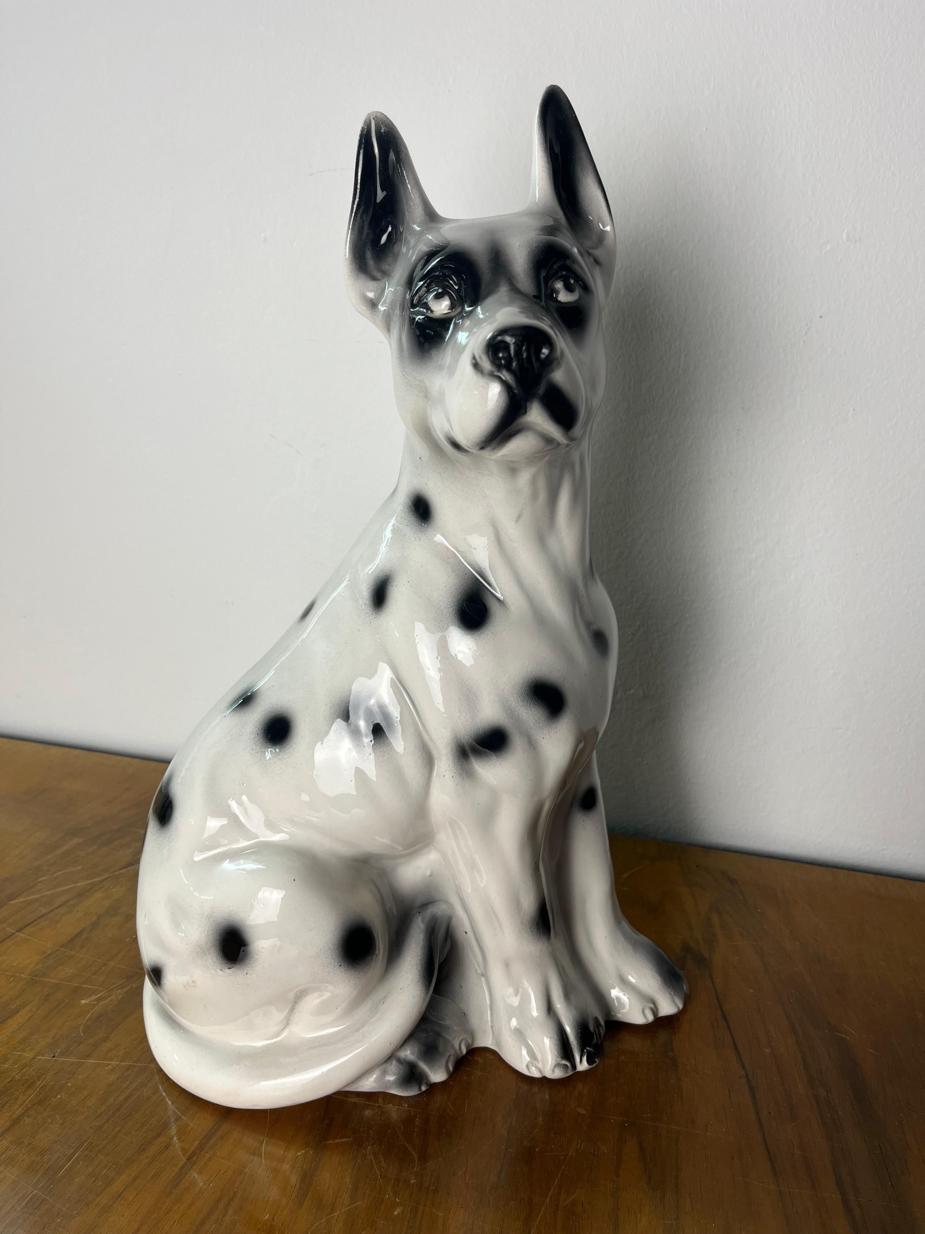Perro cachorro de porcelana italiana de mediados de siglo, años 50 Italiano en venta