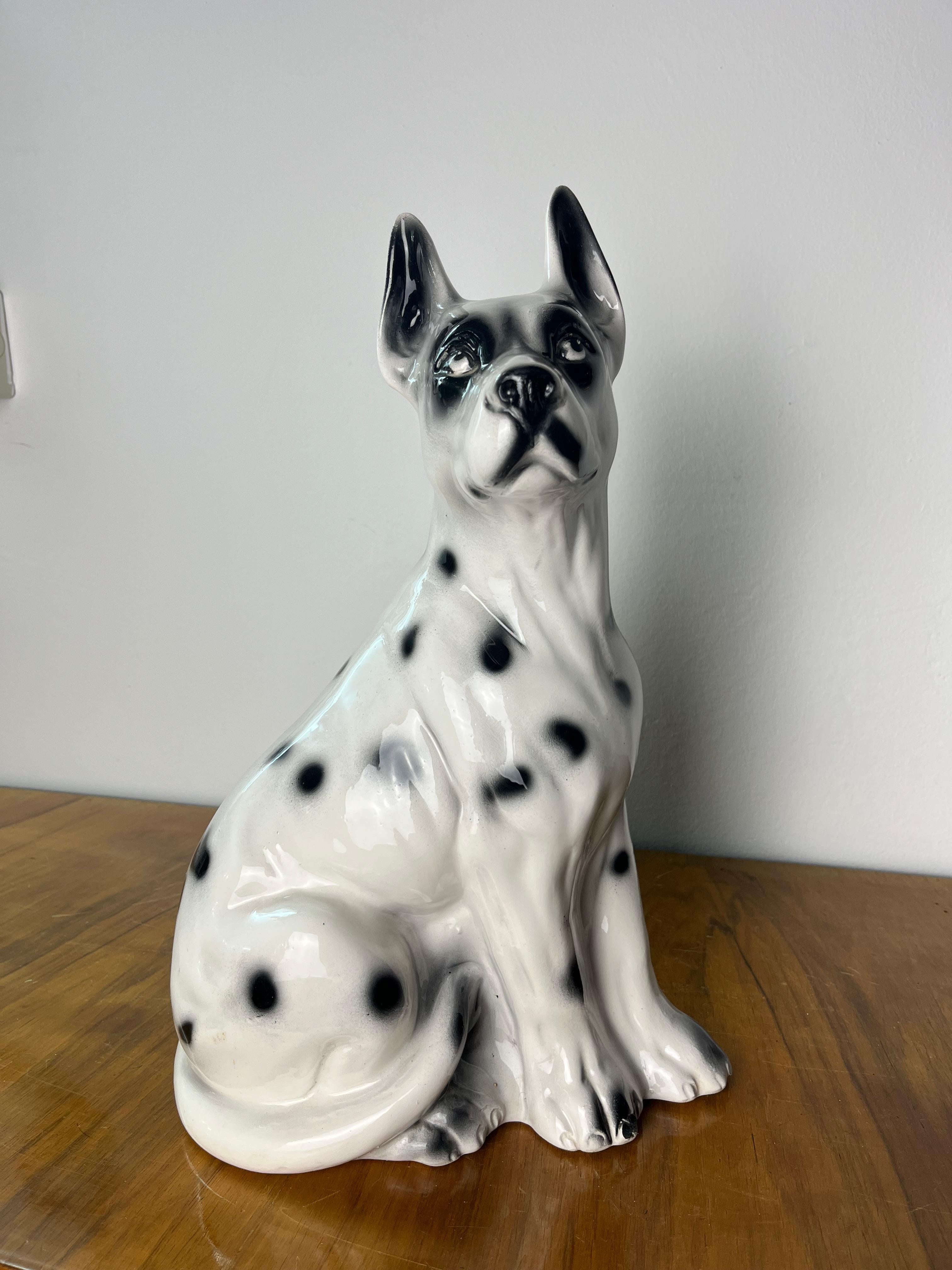 Perro cachorro de porcelana italiana de mediados de siglo, años 50 mediados del siglo XX en venta