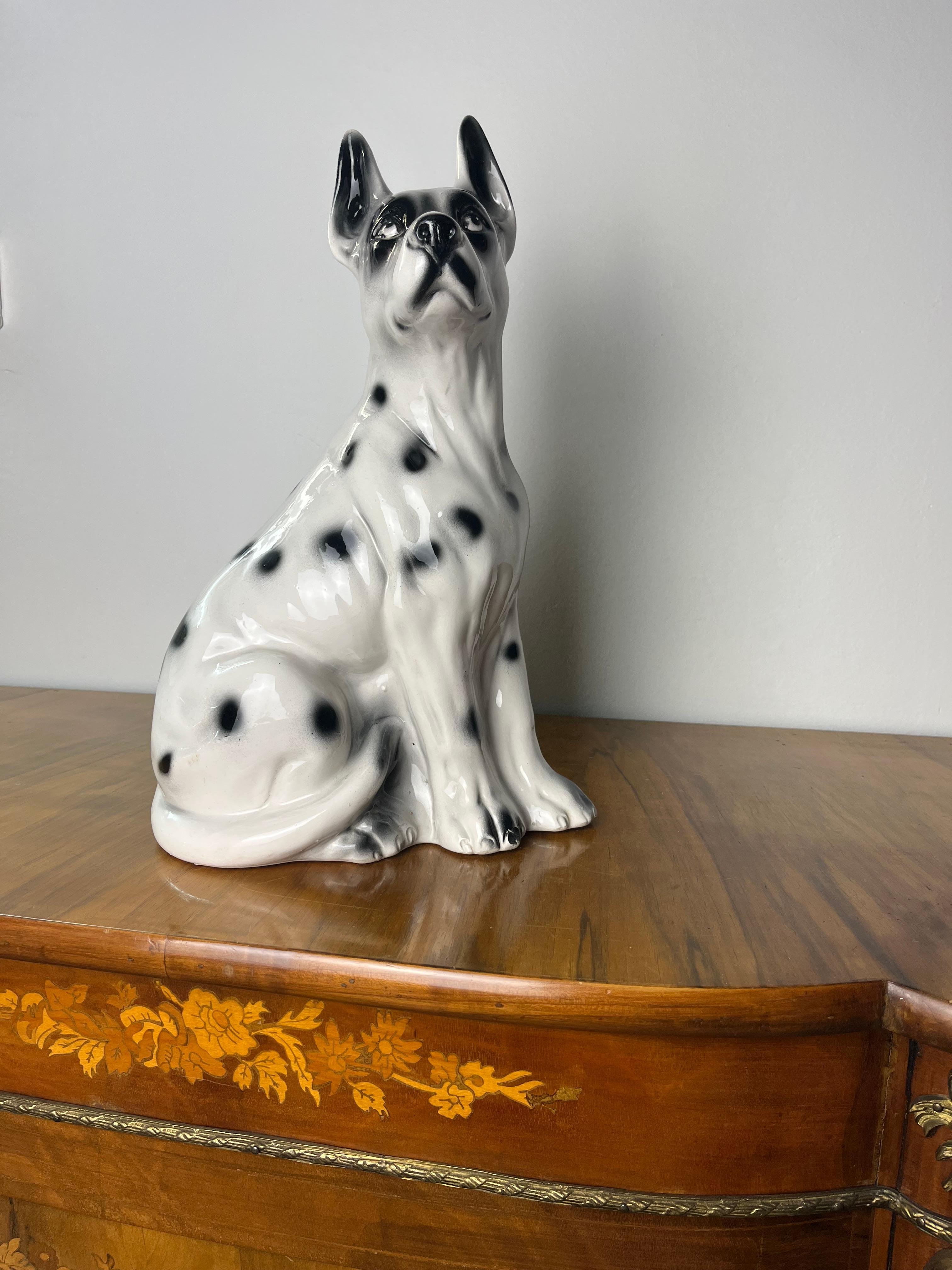 Perro cachorro de porcelana italiana de mediados de siglo, años 50 Porcelana en venta