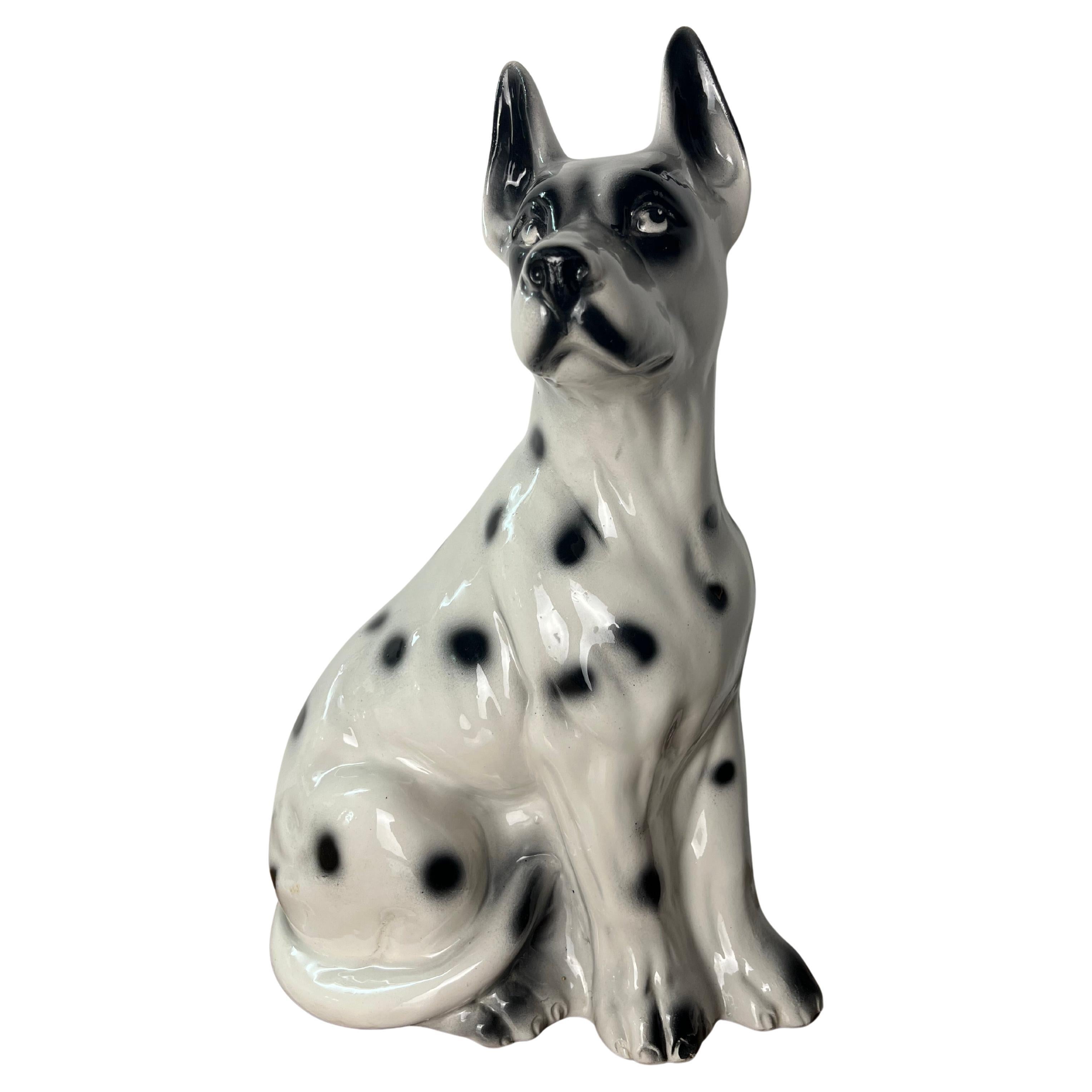 Perro cachorro de porcelana italiana de mediados de siglo, años 50