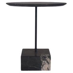 Midcentury Italian Postmodern Black Marble Side Table by Ettore Sottsass