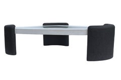 Mid Century Italian Post Modern Black & White Kidney Shape Cocktail Table