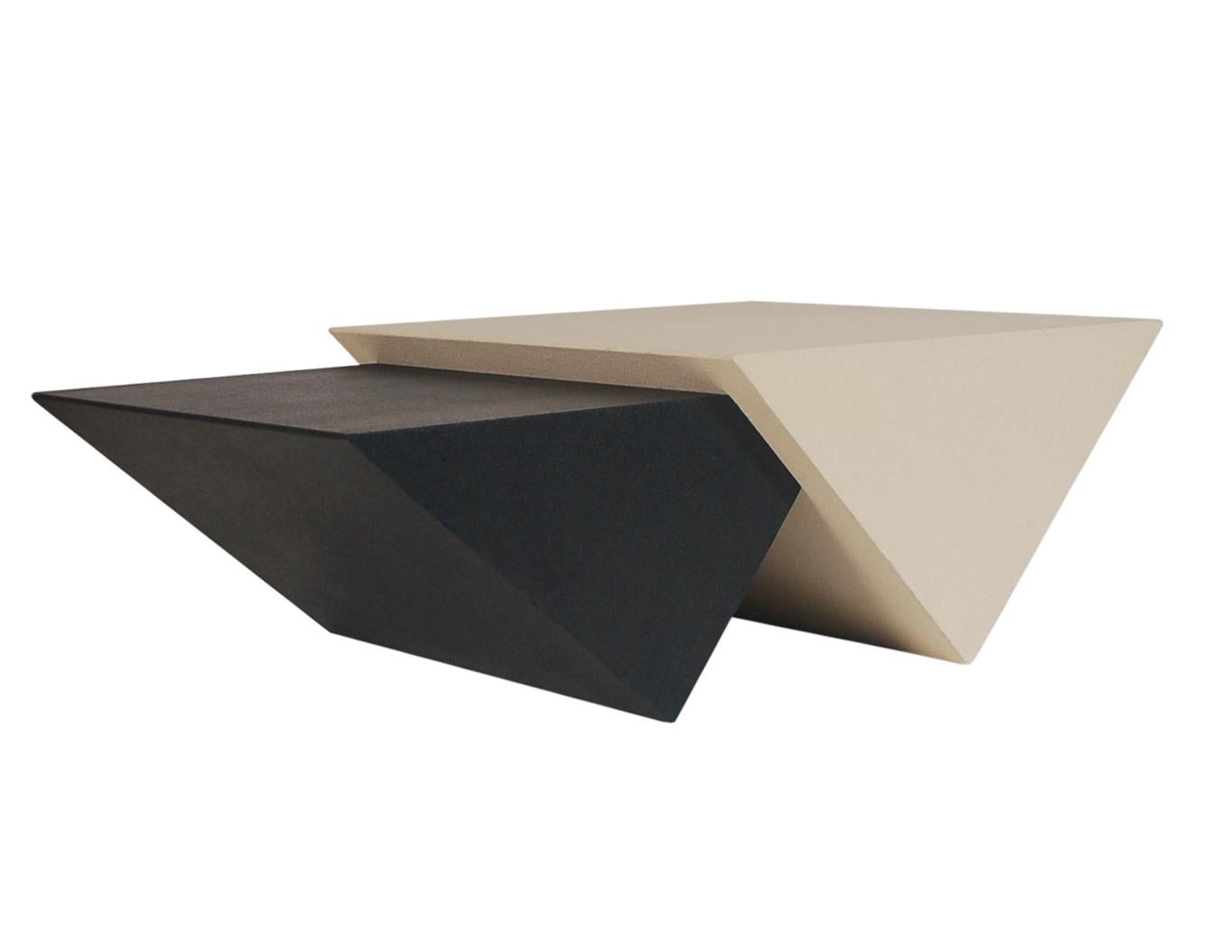 Post-Modern Midcentury Italian Postmodern Black and White Pop Art Triangular Cocktail Table
