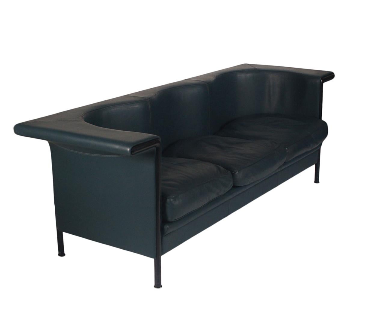 Post-Modern Midcentury Italian Postmodern Leather Sofa by Antonio Citterio for Moroso