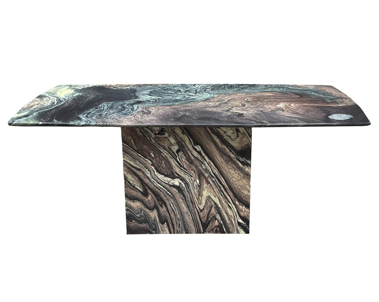 Late 20th Century Mid-Century Italian Post Modern Marble Dining Table or Desk For Sale