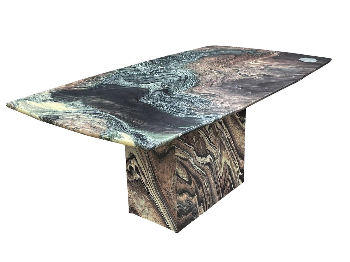 Mid-Century Italian Post Modern Marble Dining Table or Desk For Sale 1