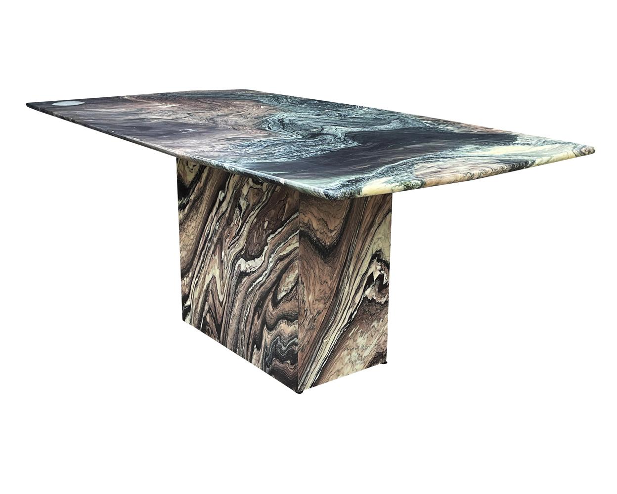 Mid-Century Italian Post Modern Marble Dining Table or Desk For Sale 2