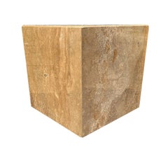 Mid Century Italian Post Modern Marble Side Tables or End Tables on Casters