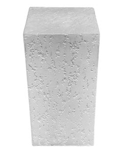 Midcentury Italian Post Modern off White Plaster Cube Pedestal or Side Table