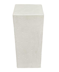 Italienischer postmoderner Sockeltisch aus weißem Gips aus der Mitte des Jahrhunderts nach Sirmos