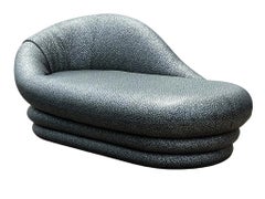 Chaise longue sculpturale art déco italienne du milieu du siècle post-moderne