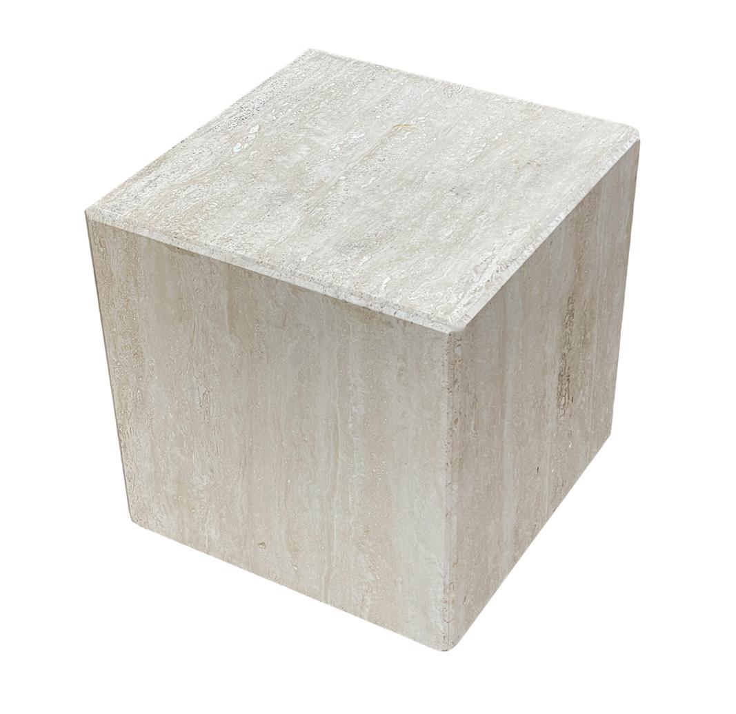 stone cube side table
